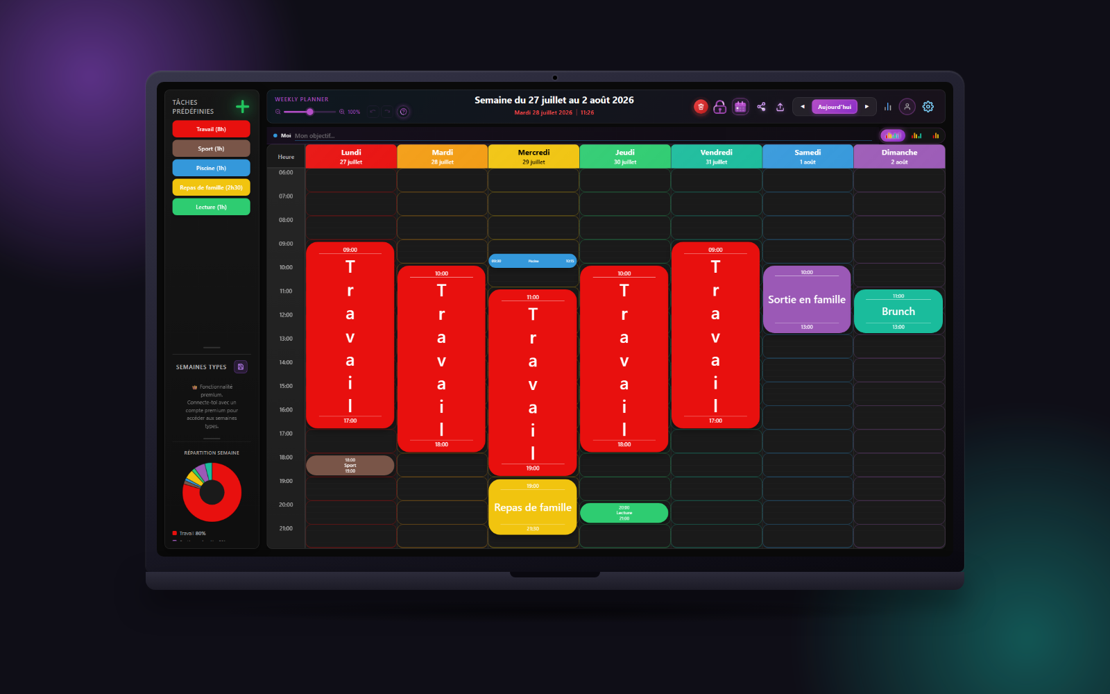 Weekly Planner sur PC